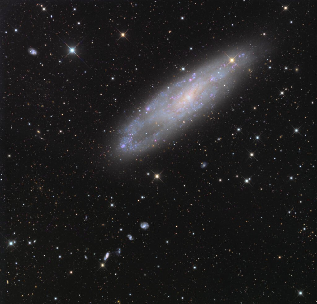 عکس روز ناسا: NGC 247 و دوستانش_تونل زمان 1 NGC 247 به همراه کهکشان مارپیچی براق NGC 253، بخشی از گروه کهکشانهای مجسمهساز است.