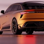 نمای سه‌چهارم عقب خودرو مولن FIVE RS